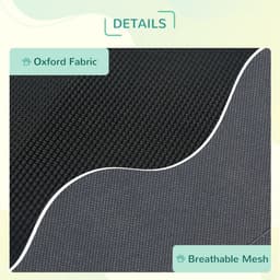 image-92 cm Elevated Dog Bed Cooling Raised Pet Cot UV Protection Canopy Grey Pawhut