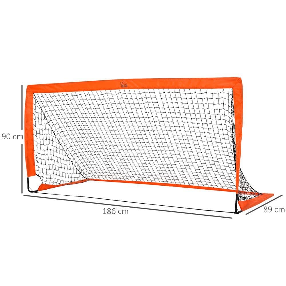 image-Football Goal Folding Outdoor with All Weather Net Kids Adults 6'x3' HOMCOM