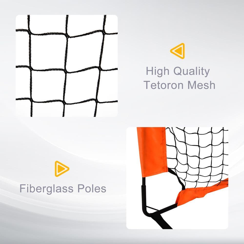 image-Football Goal Folding Outdoor with All Weather Net Kids Adults 6'x3' HOMCOM