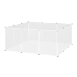 image-Pet Playpen DIY Small Animal Cage 12 Panels for Bunny Chinchilla Pawhut