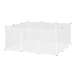 image-Pet Playpen DIY Small Animal Cage 12 Panels for Bunny Chinchilla Pawhut