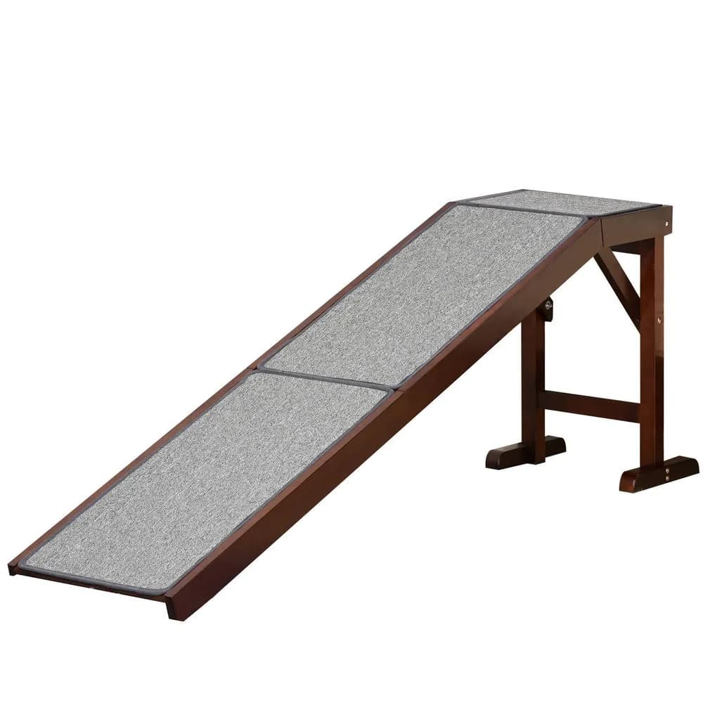 image-Pet Ramp for Dogs Cats W/ Non-Slip Carpet for Bed Sofa, 188x40.5x63.5cm Pawhut