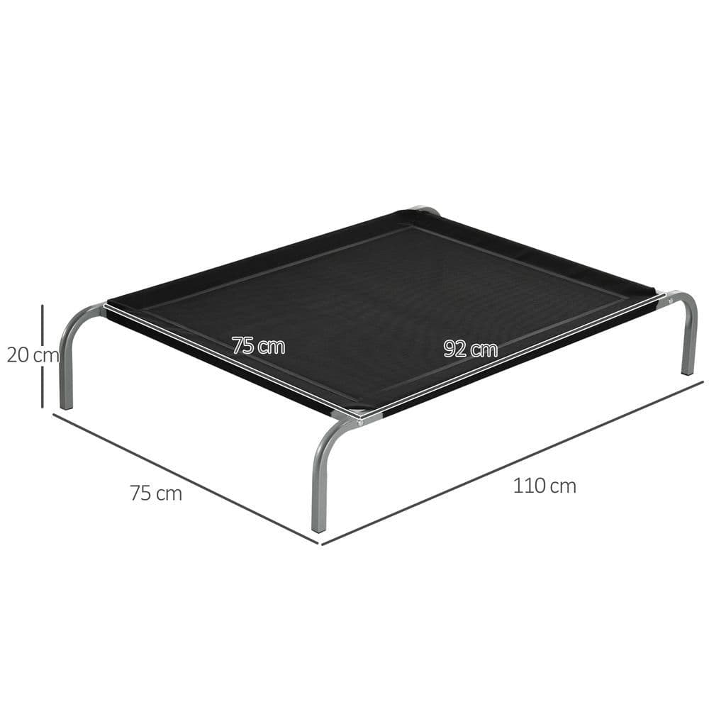 image-Cooling Pet Bed Elevated Dog Bed with Non-slip Pads for Large Dogs Pawhut