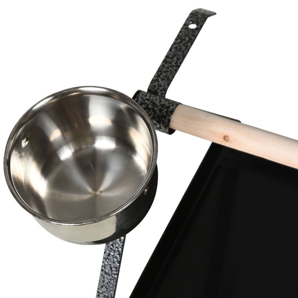 image-Portable Bird Stand Resting Stainless Steel Base Perch Ladder Bowls