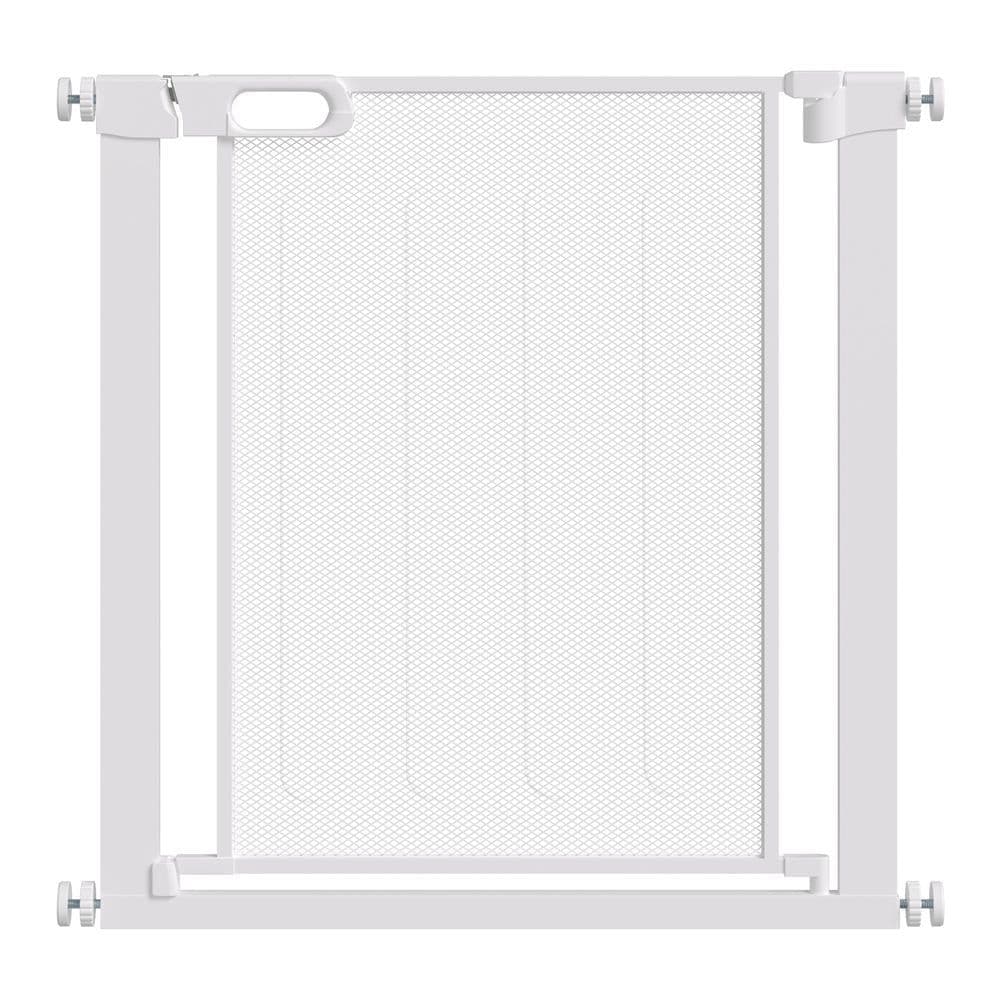 image-Pressure Fit Safety Gate for Stairs w/ Auto Close 75-82 cm - White Pawhut