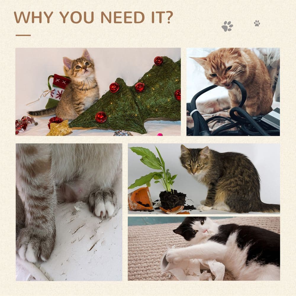image-Small Cat Tree for Indoor Cats W/ Sisal Scratching Post Bed Cushion Toy Pawhut