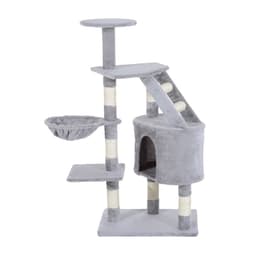 image-Deluxe Cat Tree Climb Post Kitten Scratching Condo Furniture Activity Pawhut
