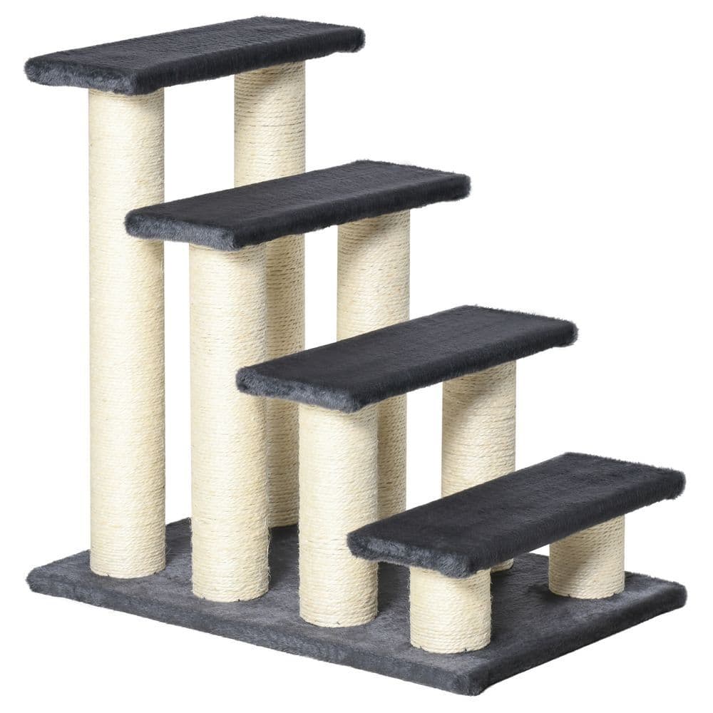 image-Pet Stair Dog Cat Step Ladder Climb Plush Soft Comfort Particle Board