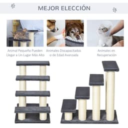 image-Pet Stair Dog Cat Step Ladder Climb Plush Soft Comfort Particle Board