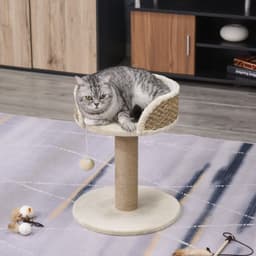image-Cat Tree Tower Activity Center Climbing Stand with Scratching Posts Pawhut
