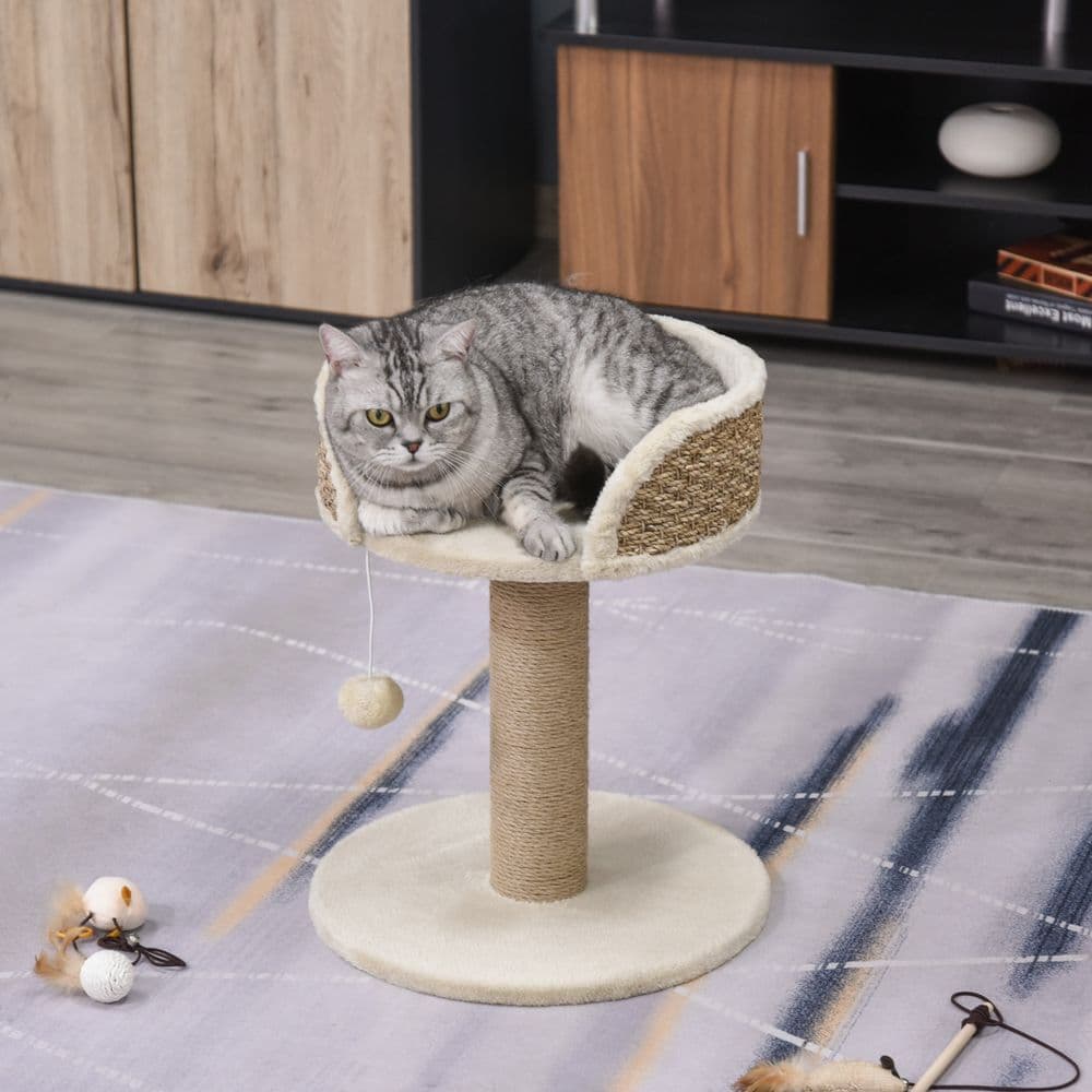 image-Cat Tree Tower Activity Center Climbing Stand with Scratching Posts Pawhut