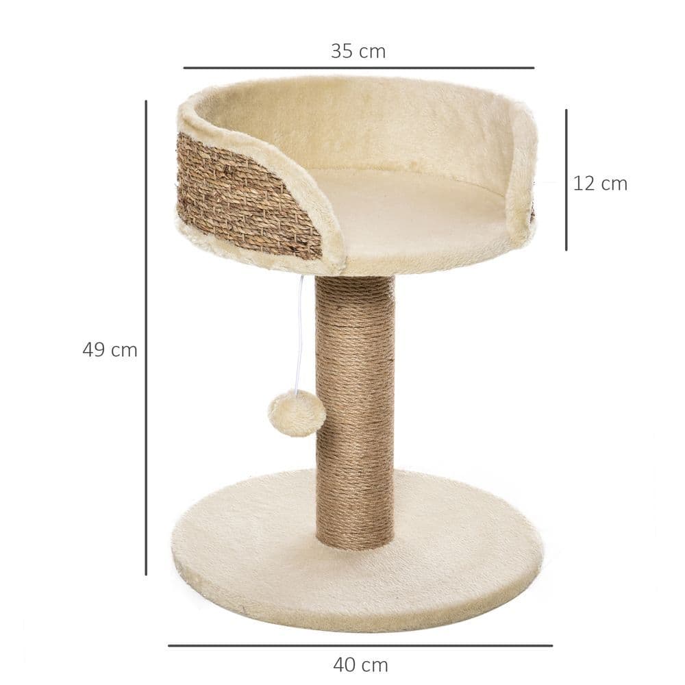 image-Cat Tree Tower Activity Center Climbing Stand with Scratching Posts Pawhut