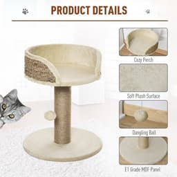 image-Cat Tree Tower Activity Center Climbing Stand with Scratching Posts Pawhut