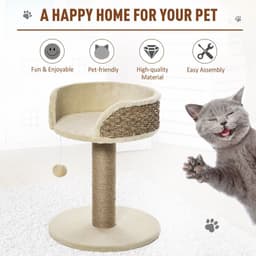 image-Cat Tree Tower Activity Center Climbing Stand with Scratching Posts Pawhut