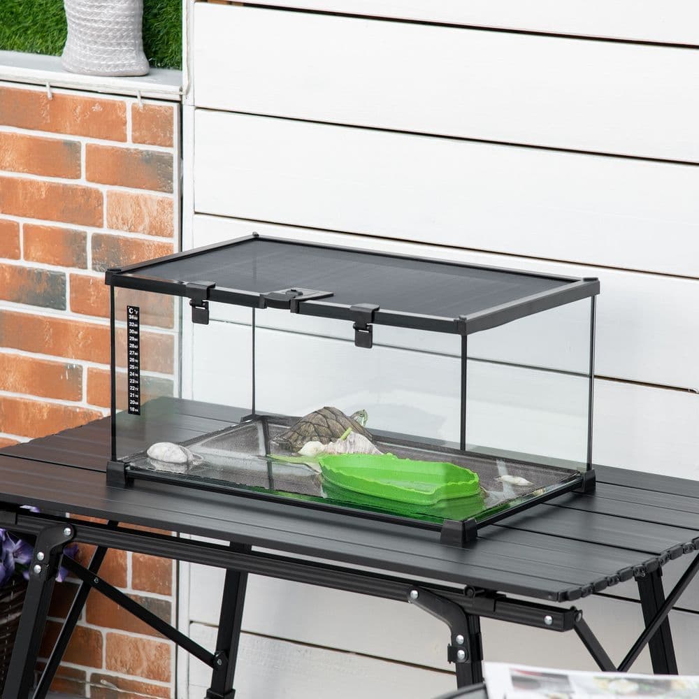 image-Glass Reptile Terrarium Habitats for Lizards, Frogs, Snake Pawhut