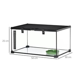 image-Glass Reptile Terrarium Habitats for Lizards, Frogs, Snake Pawhut