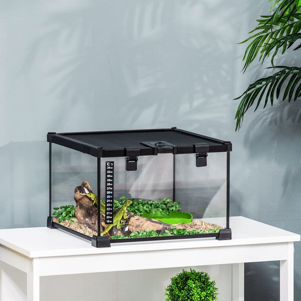 image-Glass Reptile Terrarium Habitats for Lizards, Frogs, Snake Pawhut