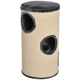 image-Cat Scratching Barrel Sisal Activity Center 3 Dens Observation Deck 70H Pawhut