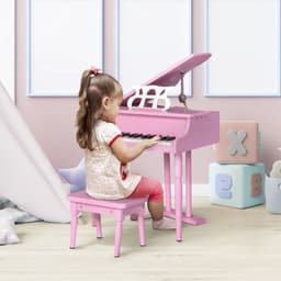 image-30 Keys Mini Kids Piano with Music Stand and Bench Best Gifts Toy HOMCOM
