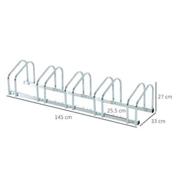 image-5 Bike Parking Rack Locking Storage Stand Holder Floor Wall Mount HOMCOM