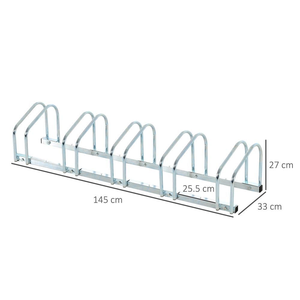 image-5 Bike Parking Rack Locking Storage Stand Holder Floor Wall Mount HOMCOM