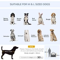 image-91cm Foldable Pet Carrier w/ Cushion, for Large Dogs and Cats - Grey Pawhut