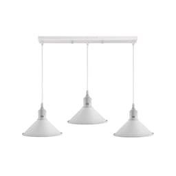 image-Industrial Vintage Loft Kitchen Bar 3 Lights Fittings Ceiling Cone Metal E27