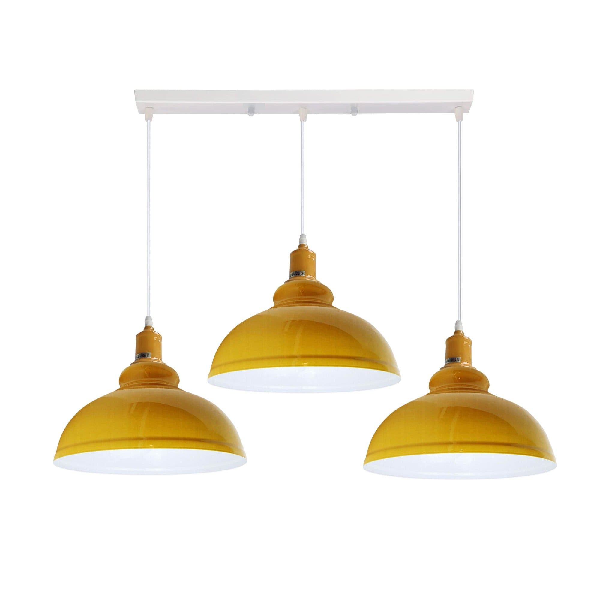 image-Industrial Vintage Loft Kitchen Bar 3 Lights Fittings Ceiling Curvy Metal E27