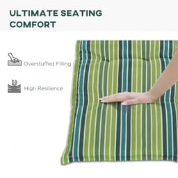 image-2 PCS Patio Bench Swing Chairs Garden Chairs 2 Seat Cushion Mat Strips Green