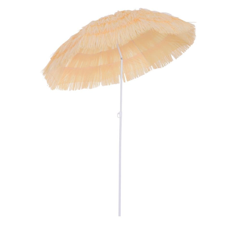 image-Patio Garden Hawaii Beach Sun Umbrella Sunshade Hawaiian Folding Tilting Parasol