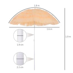 image-Patio Garden Hawaii Beach Sun Umbrella Sunshade Hawaiian Folding Tilting Parasol