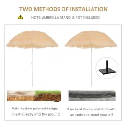 image-Patio Garden Hawaii Beach Sun Umbrella Sunshade Hawaiian Folding Tilting Parasol