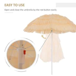 image-Patio Garden Hawaii Beach Sun Umbrella Sunshade Hawaiian Folding Tilting Parasol