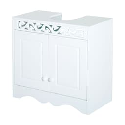 image-Under Sink Wooden Cabinet Storage Unit Cupboard Bathroom Double Door Shelf