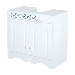 image-Under Sink Wooden Cabinet Storage Unit Cupboard Bathroom Double Door Shelf