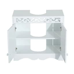 image-Under Sink Wooden Cabinet Storage Unit Cupboard Bathroom Double Door Shelf