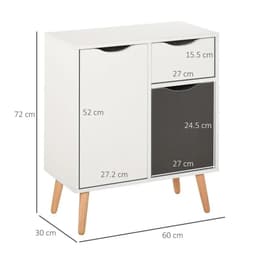 image-Floor Cabinet Storage Cupboard Sideboard with Drawer for Bedroom, Living Room