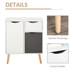 image-Floor Cabinet Storage Cupboard Sideboard with Drawer for Bedroom, Living Room