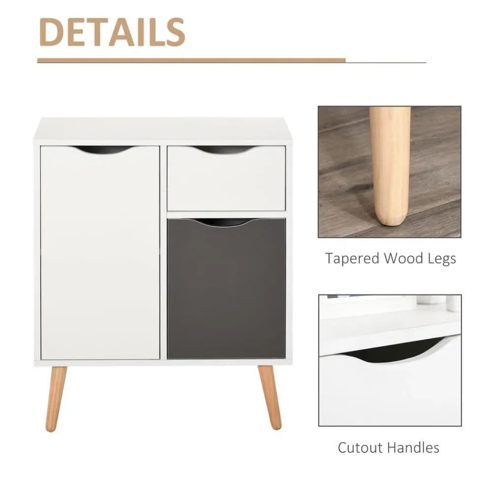 image-Floor Cabinet Storage Cupboard Sideboard with Drawer for Bedroom, Living Room