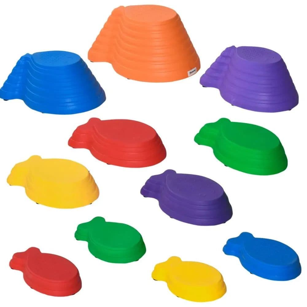 image-11-Piece Fish Shaped Balance Stepping Stones for Kids - Multicoloured