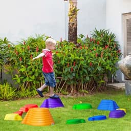 image-11-Piece Fish Shaped Balance Stepping Stones for Kids - Multicoloured