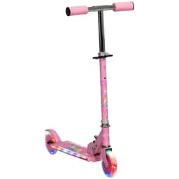 image-Scooter for Kids Ages 3-7 W/ Lights Music Adjustable Height Folding Frame - Pink