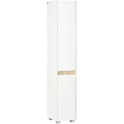 image-Tall Bathroom Cabinet Modern Freestanding Tallboy w/ Adjustable Shelves White