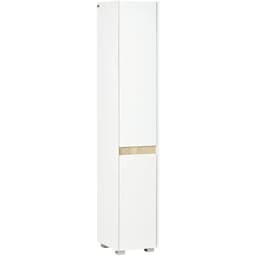 image-Tall Bathroom Cabinet Modern Freestanding Tallboy w/ Adjustable Shelves White