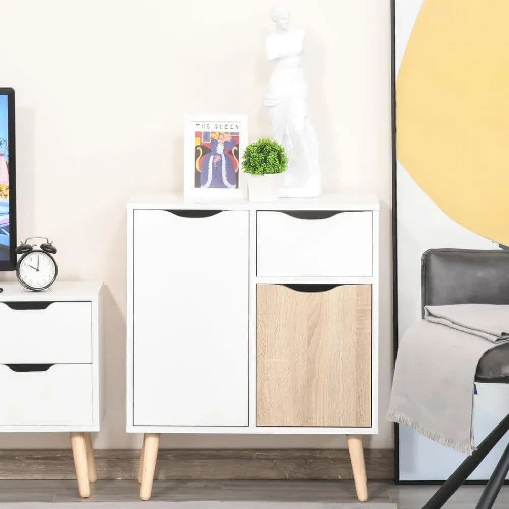 image-Floor Cabinet Storage Cupboard Sideboard with Drawer for Bedroom, Living Room