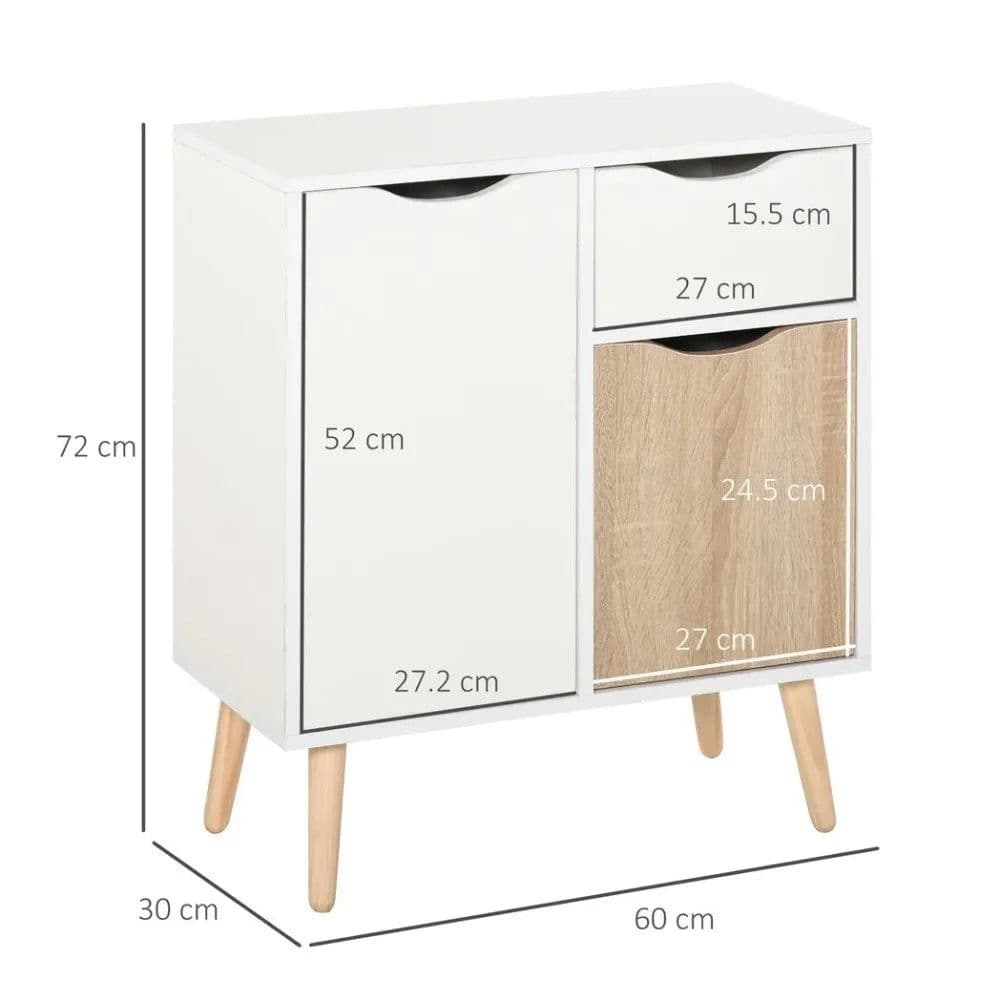 image-Floor Cabinet Storage Cupboard Sideboard with Drawer for Bedroom, Living Room