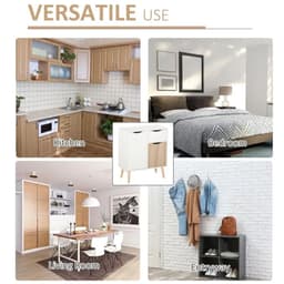 image-Floor Cabinet Storage Cupboard Sideboard with Drawer for Bedroom, Living Room