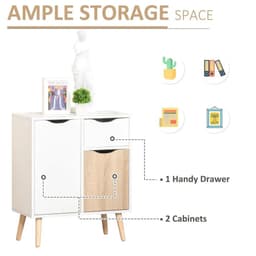 image-Floor Cabinet Storage Cupboard Sideboard with Drawer for Bedroom, Living Room