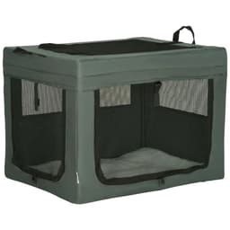 image-69cm Foldable Pet Carrier Cat Bag w/ Cushion, for Miniature, Small Dogs - Grey