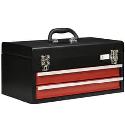 image-2 Drawer Tool Chest Lockable Tool Box w/ Ball Bearing Runners 46cmx24cmx22cm